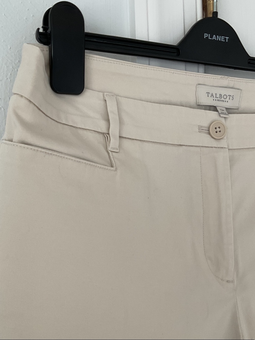 Talbots Cream Tailored Crop Pants 12P